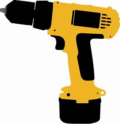 Drill Clipart Electric Screwdriver Animated Tool Svg