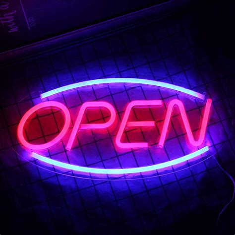 Open Neon Signs Open Word Neon Night Lights For Room Decor Light Lamp