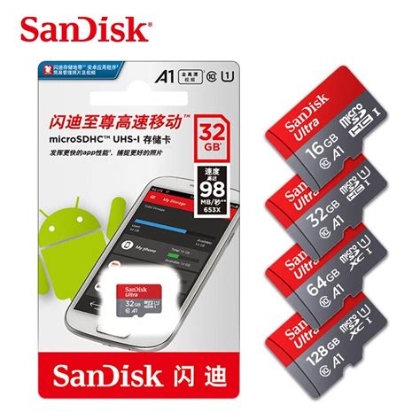 Sandisk 32gb microsd sdhc class 4 tf c4 memory card genuine w/adapter. SanDisk Micro SD Card 16GB 32GB 64GB 128GB 200GB 256GB ...