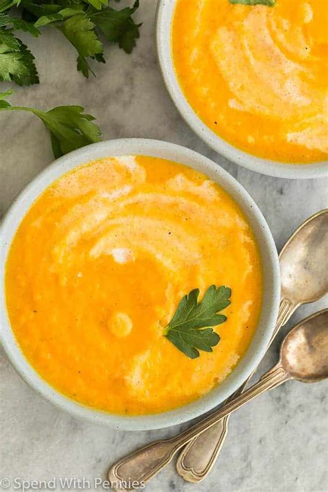 Creamy Carrot Soup Recipe Spend With Pennies Miles Campbell