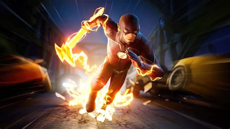 The Flash Running Lightning Speed Fortnite 4k 2021 Wallpaperhd Games