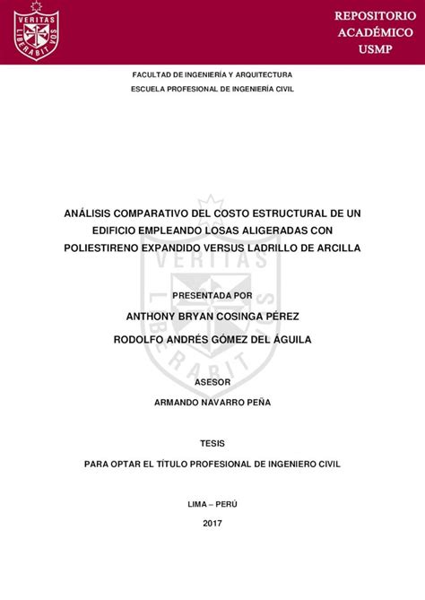 Pdf An Lisis Comparativo Del Costo Estructural De Hoja De