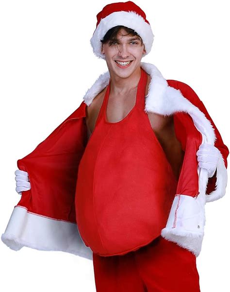 Reneecho Mens Santa Belly Accessory Christmas Costume Fat Suit Padding Clothing