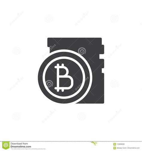 Bitcoins Stack Vector Icon Stock Vector Illustration Of Crypto 110896699