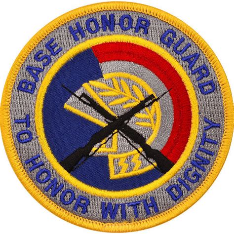 Usaf Base Honor Guard To Honor With Dignity Full Color Patch Vanguard