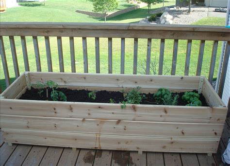Container gardening lets you add visual interest anywhere you want to draw the eye or direct traffic. How to Build a Vegetable Garden Box for Your Deck (With images) | Container gardening vegetables ...