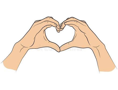 Hands Folded In The Shape Of A Heart Stock Vector Illustration Of