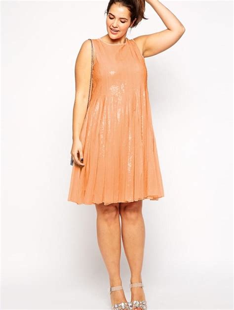 peach plus size dresses pluslook eu collection