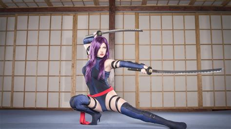 Sexy Long Haired Purple Hair Cosplay Girl Wallpaper 4229 Wallpaper