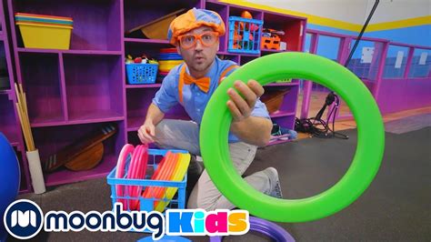 Blippi Learns Circus Tricks Indoor Trampoline And Hula Hoops Learn