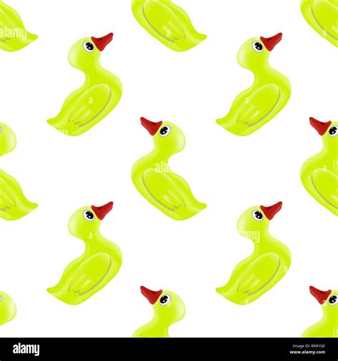 Funny Rubber Yellow Duck Seamless Pattern Stock Vector Image And Art Alamy