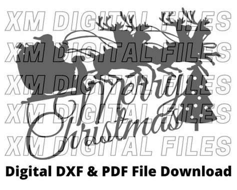 Merry Christmas Dxf File Dxf Digital Download Scaled Dxf Etsy