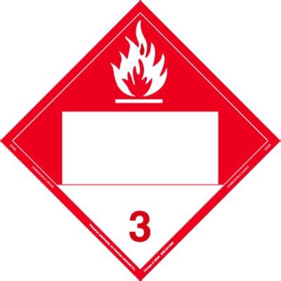 Combustible Liquid Placard Blank Removable Vinyl Pack Of