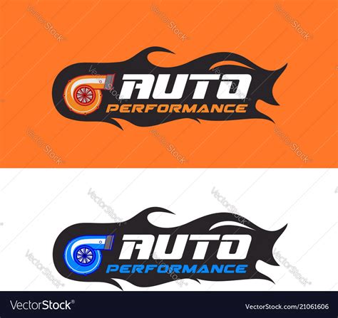 Auto Performance Logo Royalty Free Vector Image