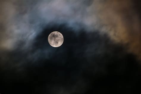 Free Stock Photo Of Clouds Full Moon Light