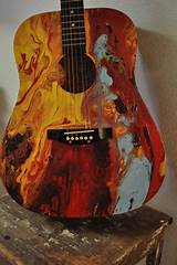 Images of Painted Guitar Art