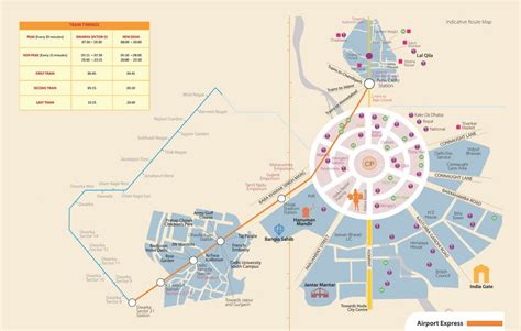 Delhi Airport Metro Stations Timing Route Map Fare