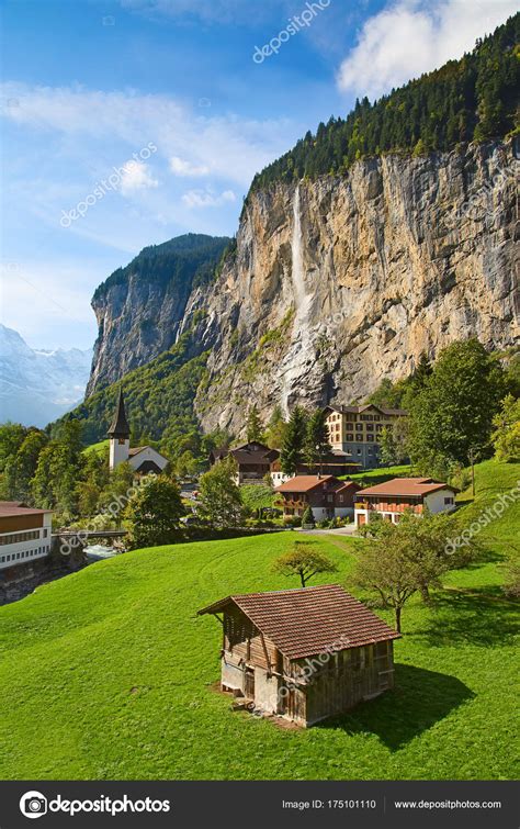 Famous Village Lauterbrunnen In Swiss Alps — Stock Photo © Swisshippo