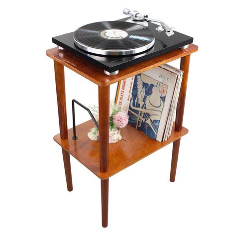 Turntable And Records Stand Fits 30 40 Records Raw Music Store