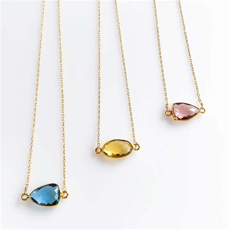 Minimalist Necklaces Gold Gemstone Necklaces T Ideas For Her