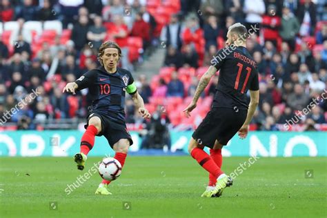 Croatias Luka Modric Controlling Ball Passing Editorial Stock Photo