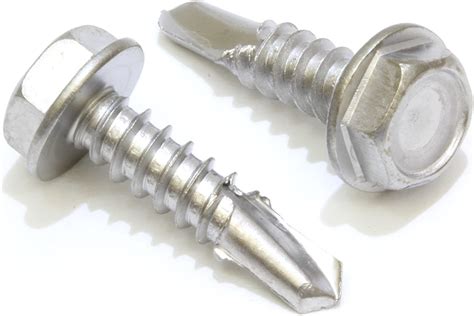 14 X 34 Stainless Hex Washer Head Self Drilling Screws