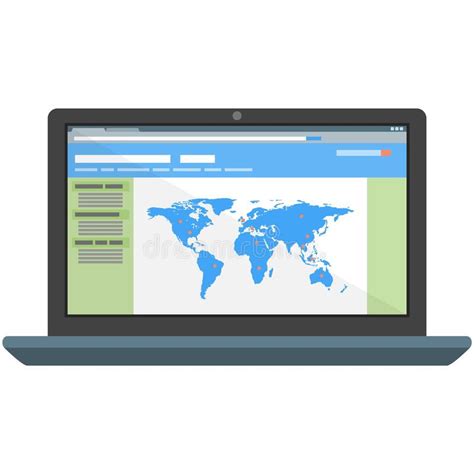 World Globe Laptop Map Stock Illustrations 5990 World Globe Laptop