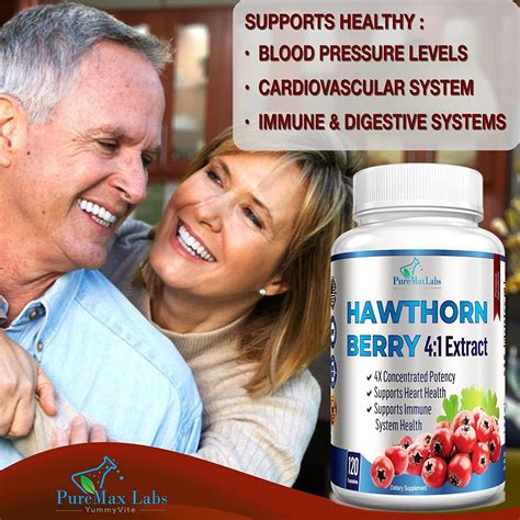 Hawthorn Berry 41 Extract 120 Capsules Supports Healthy Blood