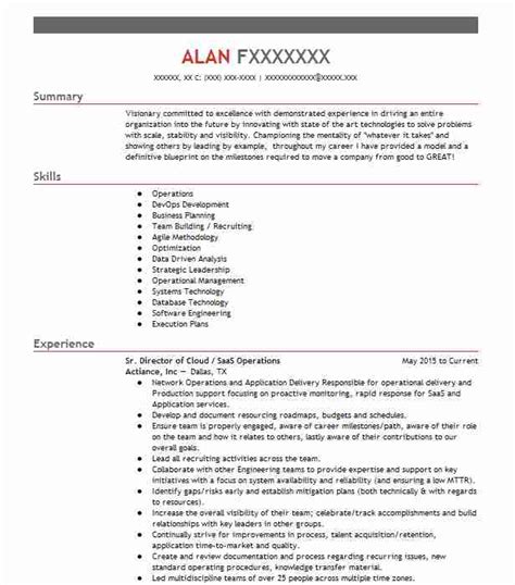 See sample cvs for any job. Saas Operations Manager Resume Example IBM - Taylor, Texas