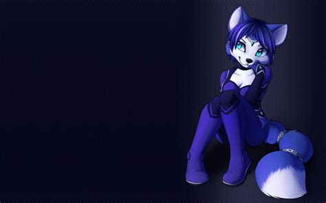 3840x2160 Resolution Purple Female Fox Character Illustration Krystal Furry Anthro Star