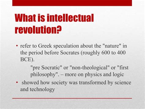 Intellectual Revolutions