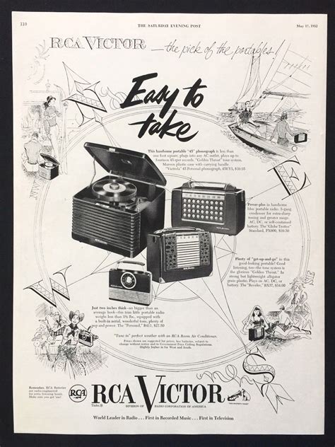 1952 Rca Victor Magazine Ad Stereo Portable Record Player Old Magazine Ads