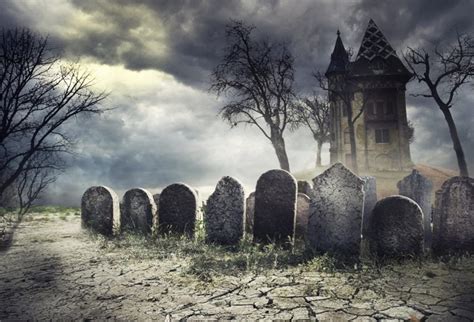 Lfeey 10x8ft Creepy Cemetery Backdrop Gothic Style