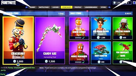 New Item Shop Updated Christmas Skins Return Back Youtube