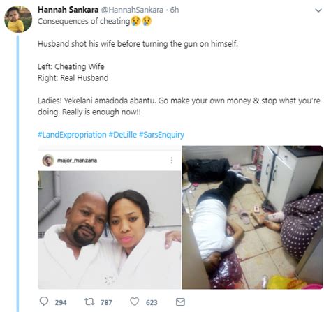 South African Man Kills His Cheating Wife Then Turns The Gun On Himself