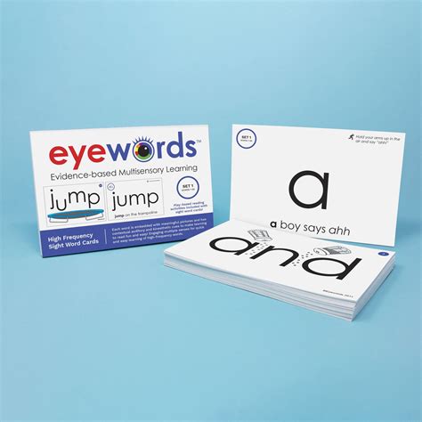 Multisensory Sight Word Cards Set 1 Words 1 50 Eyewords