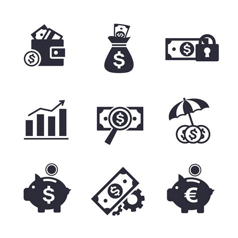 Finance And Banking Icons Set 566062 Vector Art At Vecteezy