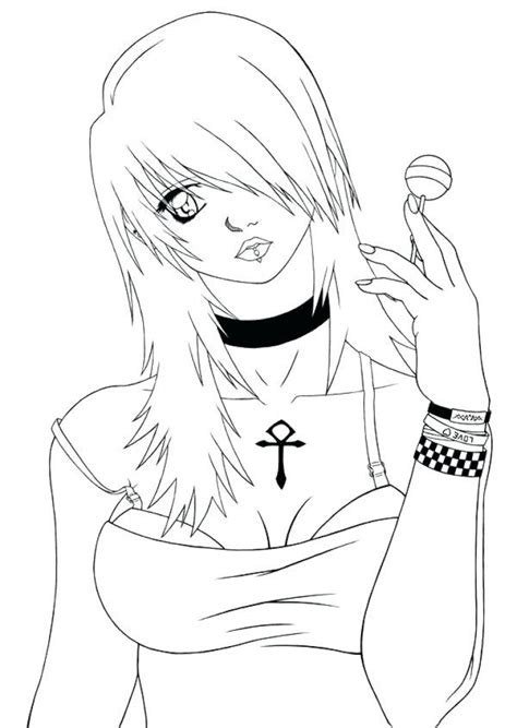 9300 Emo Anime Girl Coloring Pages Images And Pictures In Hd Hot