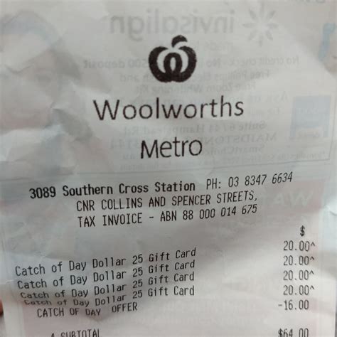 Check spelling or type a new query. $25 Catch Gift Card for $16 (36% off) @ Woolworths Metro ...