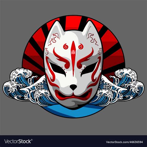 Traditional Japanese Kitsune Mask