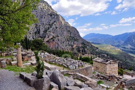 Delphi Ruins In Greece Stock Image Image Of Greek Column 88306923