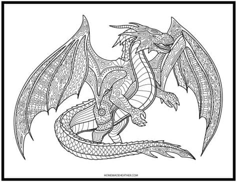 Free Dragon Coloring Pages For Kids Adults Dragon Coloring Pages