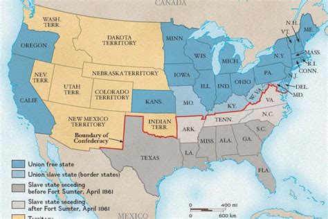 United States Map 1861