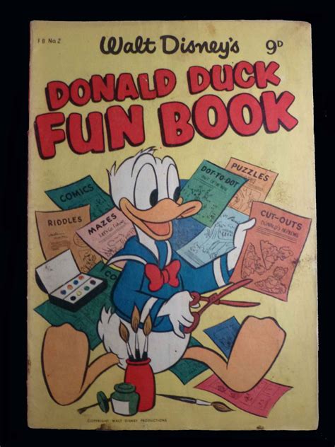 Fb2a Donald Duck Fun Book Rare 2nd Issue 9d 1955 Ozzie Comics