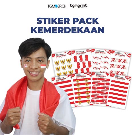 Jual Stiker Pack Kemerdekaan Indonesia Stiker Pipi Murah Shopee Indonesia
