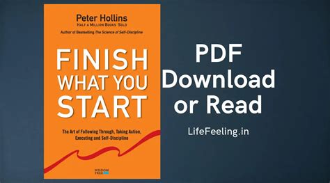 Pdf Finish What You Start By Peter Hollins Pdf Download Read