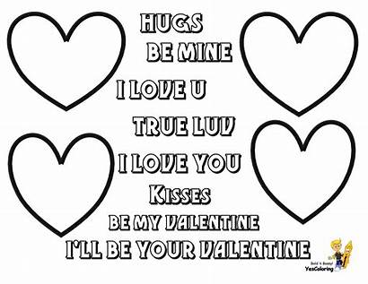 Valentine Coloring Valentines Pages Hearts Quotes Funny