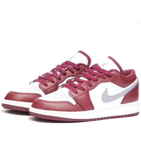 Air Jordan 1 Low Gs Cherrywood Red And Cement End Be
