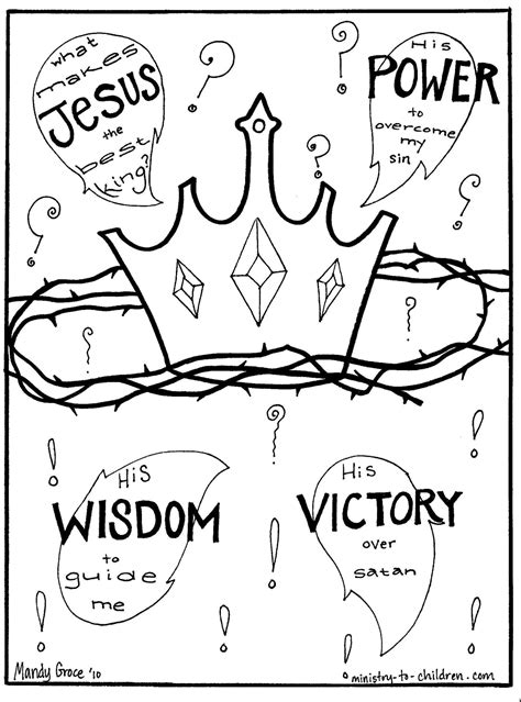 Jesus Is My King 5 Page Coloring Book Free Download Only The