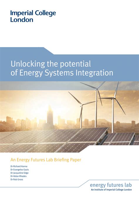 pdf unlocking the potential of energy systems integration an energy futures lab briefing paper